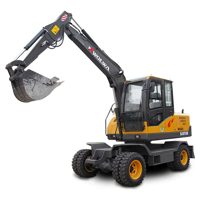 7 ton wheel digger mini digger excavator for sale