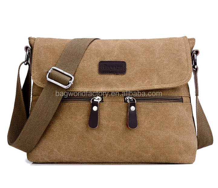 Мужская стильная сумка-мессенджер через плечо из вощеной хлопчатобумажной ткани для ноутбука