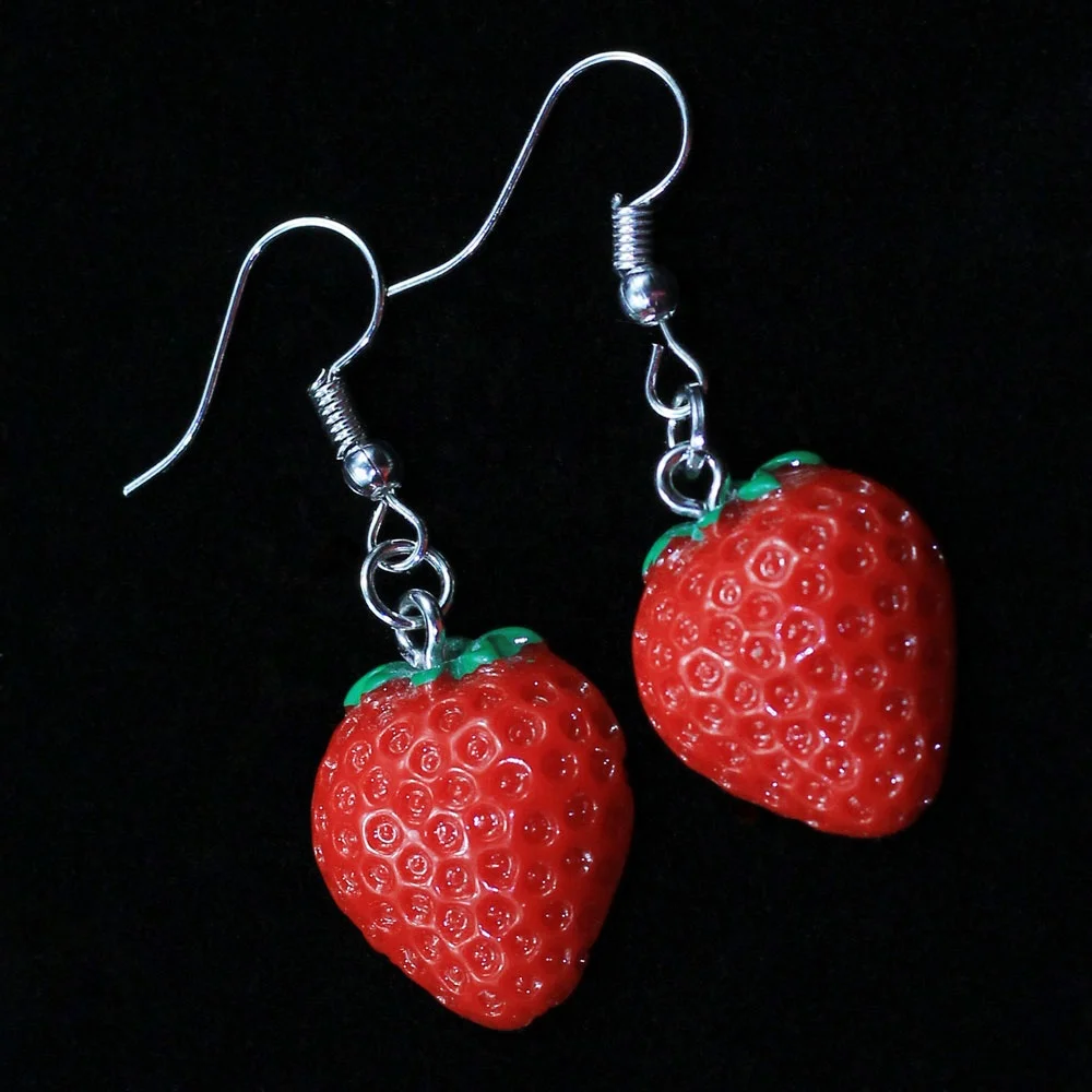 Bohemian Gemme Orange & Strawberry Dangle Earrings | Tugboat & The Bird