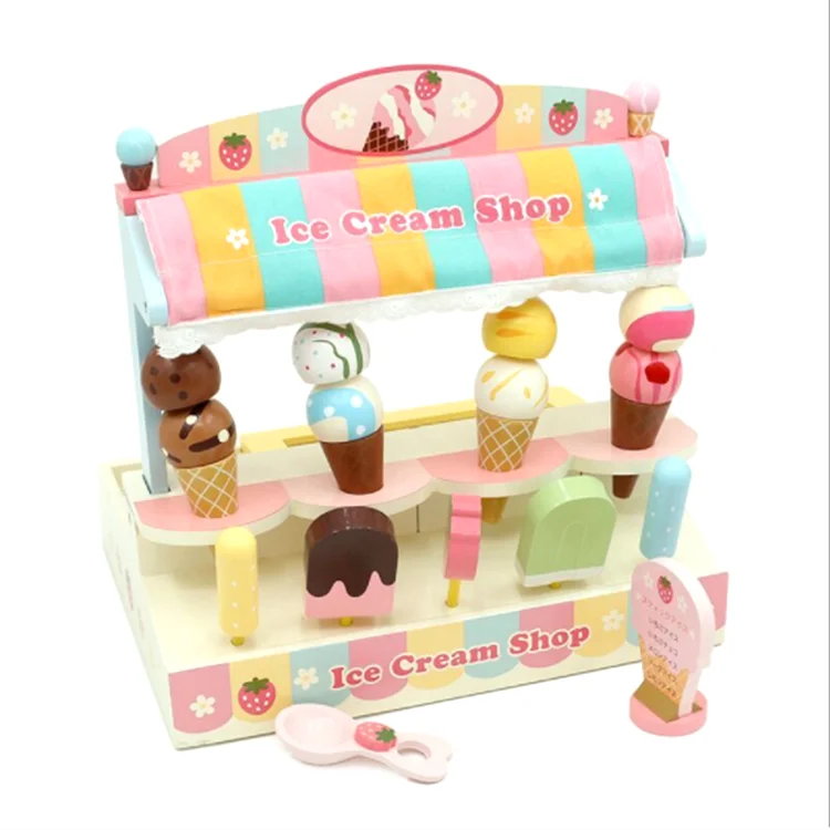 Ролевые деревянные игрушки ручной работы креативный магазин мороженого игрушка ролевые Мороженое корзина игрушечный набор