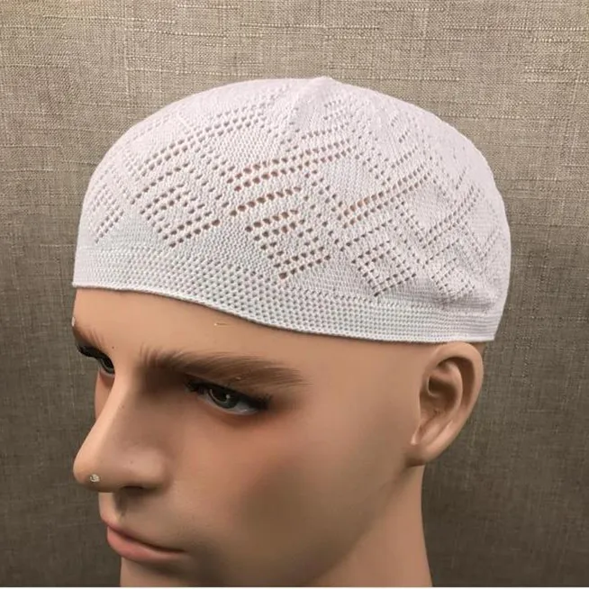 
Мусульманская вязаная крючком шляпа Хлопковые вязаные молитвенные шляпы Китай Оптовая Продажа мусульманская шапочка Kufi 