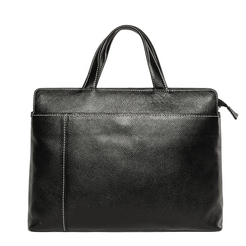 Black Fashion Brand Genuine Cow Leather Men's Briefcase Handbag Sling ...