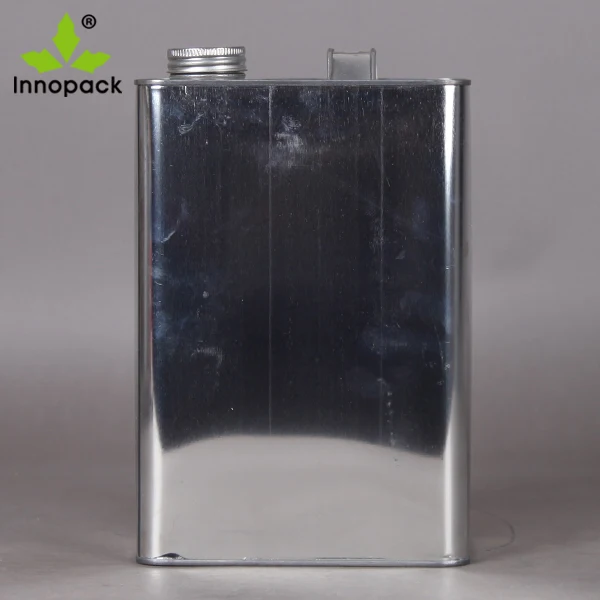 Screw Top Empty 5 LITRE Rectangular Metal Can for Engine Oil