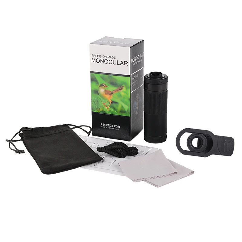 Монокулярный телеобъектив Kingopt Mini 8X20 для сотового телефона широкоугольный монокулярный телескоп с поворотными наглазниками новая