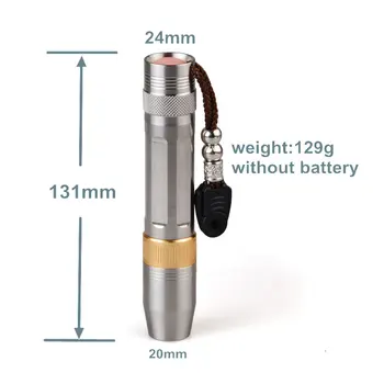 Torcia LED Ricaricabile 3 In 1 - Luce Bianca, Gialla E UV 365nm - Per