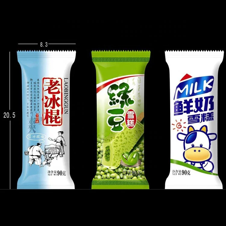 Small Plastic Ice Pop  Cream Packaging Back Seal Cooler Ice Candy Pouch  Bag