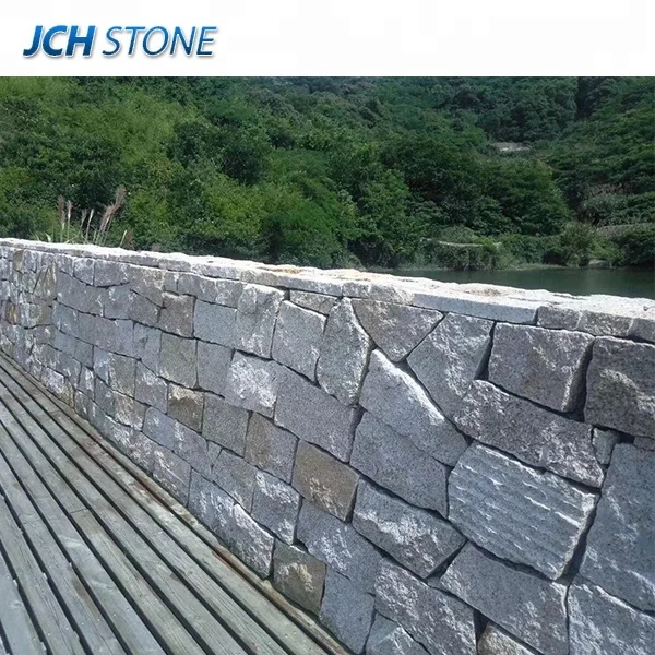 Yellow Granite Stone Irregular Shape Random Size Outdoor Wall Cladding Facade Stone Tiles