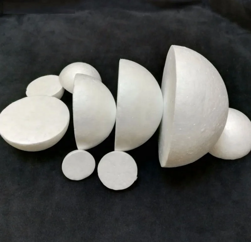 Half Round Solid Polystyrene Styrofoam Foam Balls for Christmas Kids Craft