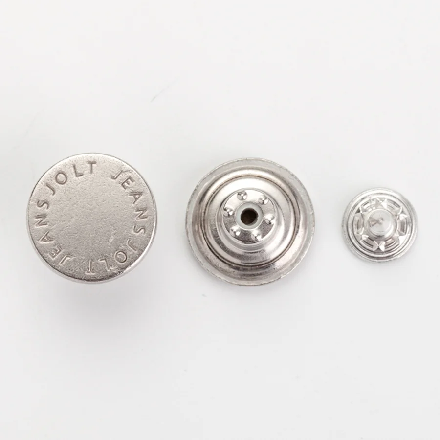 Amazon.com: 12 Sets Jean Tack Buttons Metal Replacement Kit, Matte Silver ( Silver)