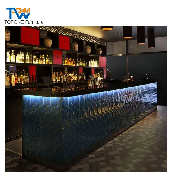 Modern Environmental Protection Top Design LED Bar Furniture Bar Counter