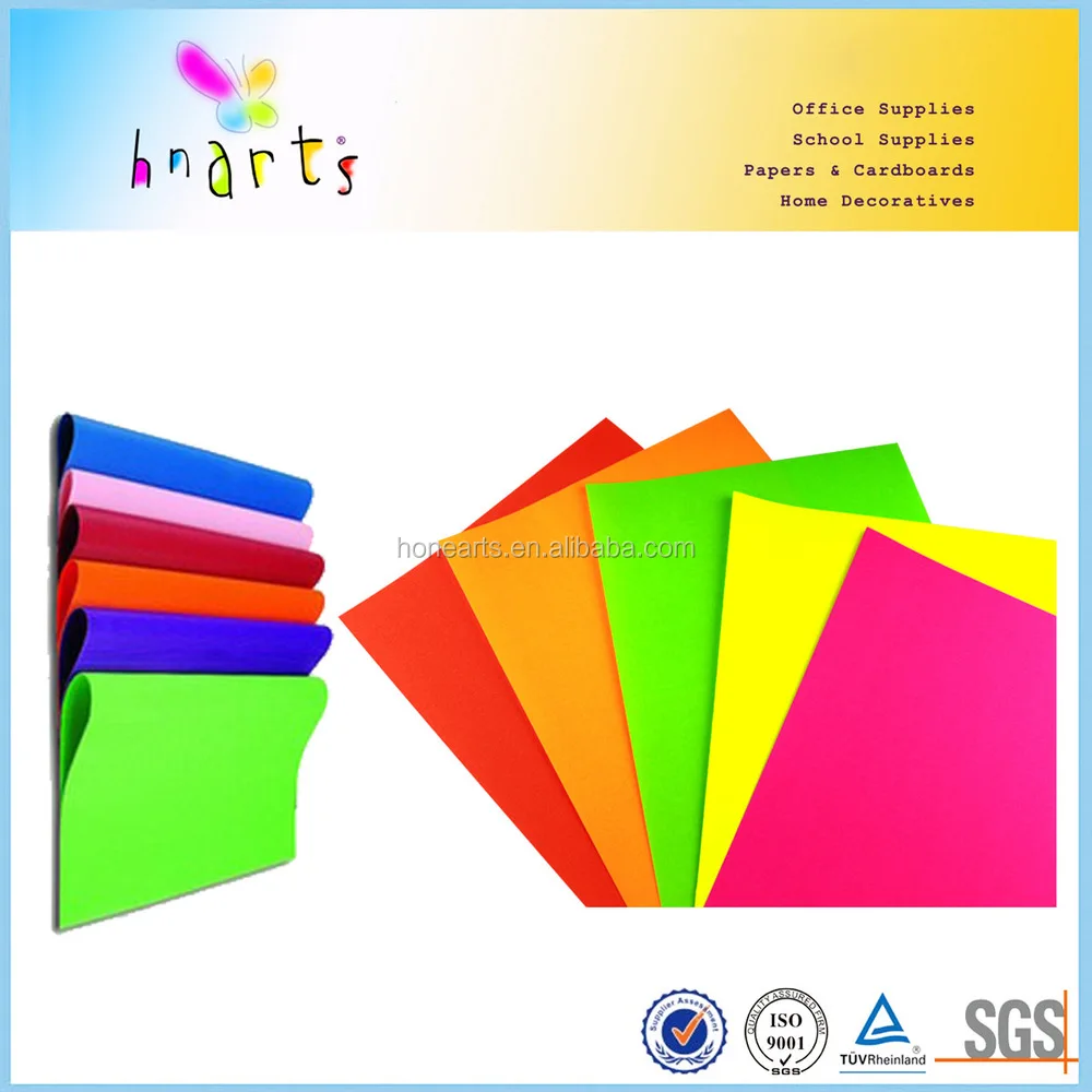 colored cardstock, colored paper fluorescent card