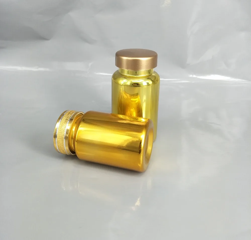 120ml PET Gold Plating Pill Supplement Bottles