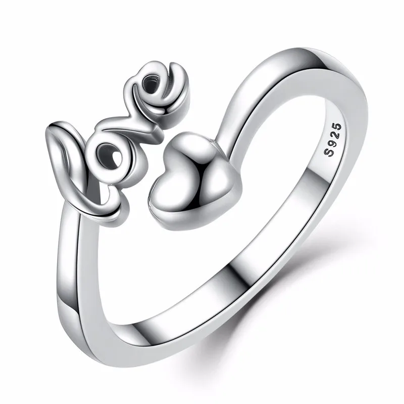 Wholesale I Love You Heart Ring 925 Sterling Silver Ring for Woman