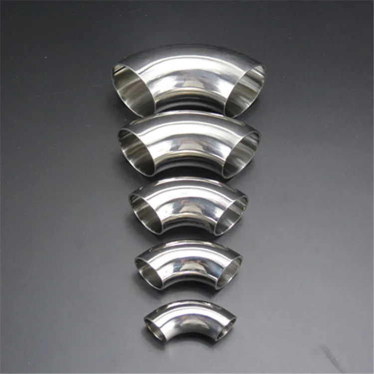 34 38 45 48 51 Mm*1.5mm Stainless Steel Sanitary Food Grade Welding Elbow Polished Mirror 90 Degrees Pipe Connection Fitting