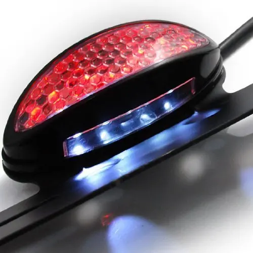 LED Motorcycle Tail Brake Stop License Plate Light Premium Lighting System Taillight Brake Light