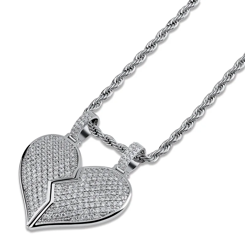 Louis Vuitton Diamond Heart Locket White Gold Pendant Necklace
