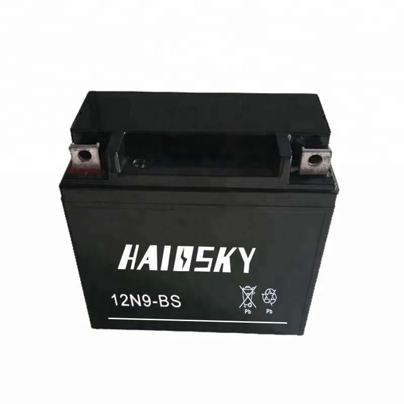 Haissky 12N9-BS wet charged mf battery 12v 9ah motorcycle battery for HONDA CG125
