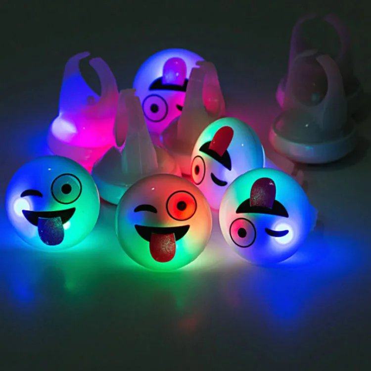 Смешанная упаковка детские игрушки для пальцев со смешным лицом светодиодное мигающее детское желейное