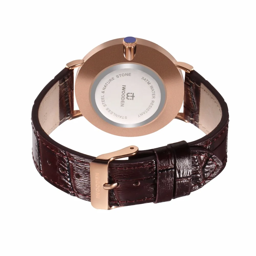 Wholesale Slim Quartz Watch Marble Stone Dial Stainless Steel Case Waterproof Wrist Watch Men