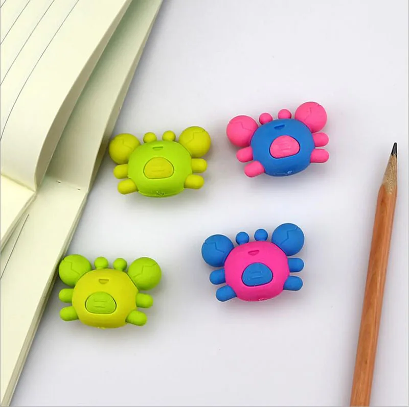 Милый кавайный резиновый ластик креативный Краб borradors De Goma для детей подарок корейские канцелярские принадлежности Бесплатная доставка 881