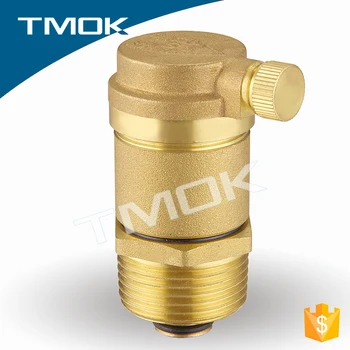 brass small automatic air vent valve with brass color cast cooper single ball air vent valve