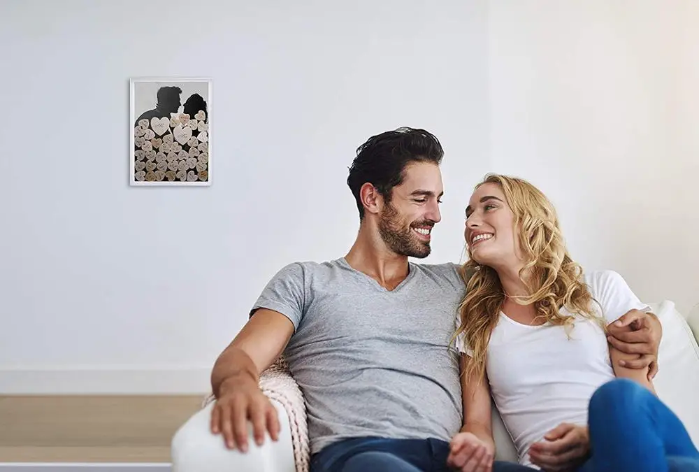 Новый дизайн индивидуальная деревянная Свадебная Гостевая книга альтернативная рамка с подставкой