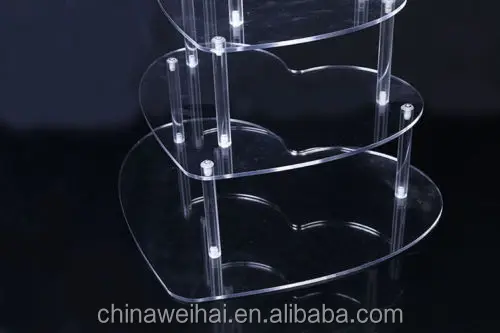5 TIER LIGHTED HEART ACRYLIC CUPCAKE PARTY WEDDING CUP CAKE DISPLAY SHOW STAND