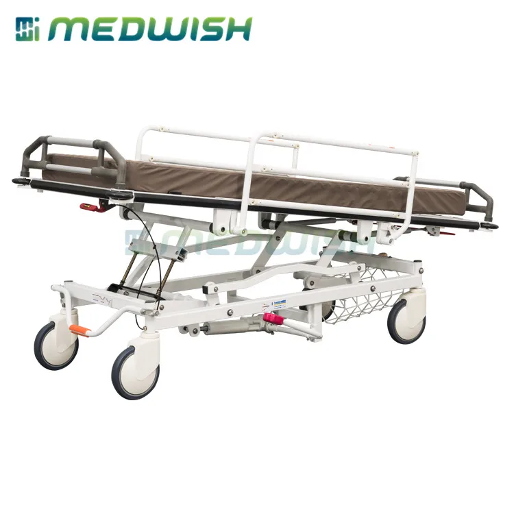 CE ISO Approved durable anti-corrosive and easy to disinfect patient transport stretcher height adjustable hydraulic stretcher