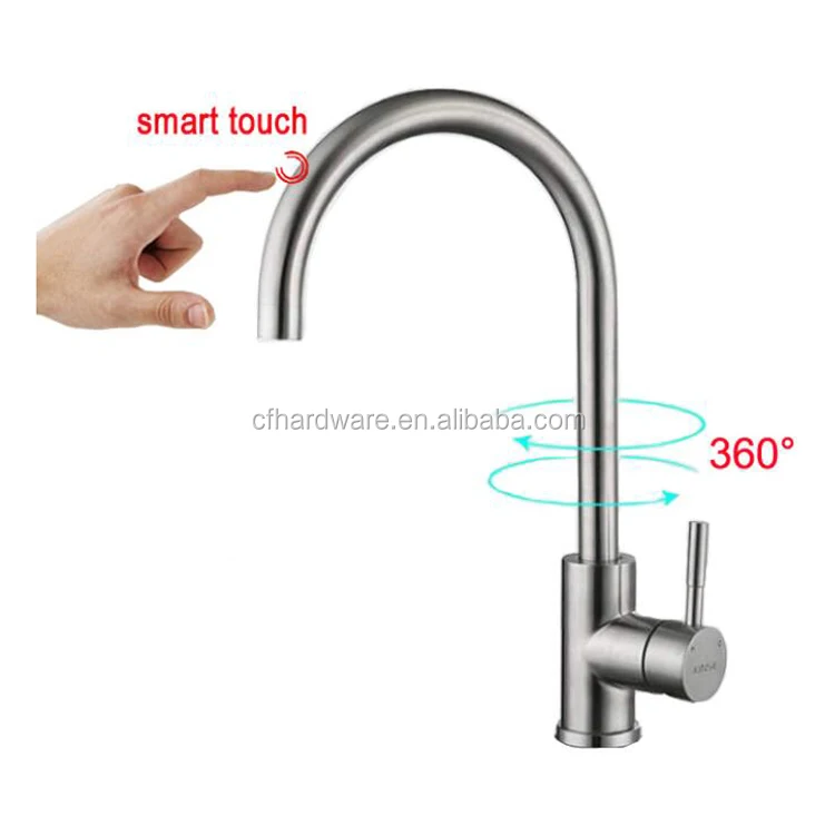 Touching Activated Stainless Steel Sus304 High Arc Best Commercial Kitchen Sink Faucet Smart Touch Sensor Kitchen Mixertap Buy Touch Kitchen Sink Tap Touch Kitchen Mixer Tap Smart Touch Sensor Tap Product On Alibaba Com