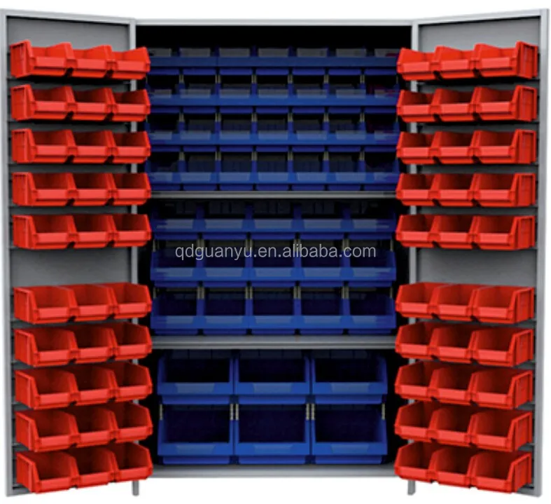 Plastic Storage Bin with Tool Cabinet