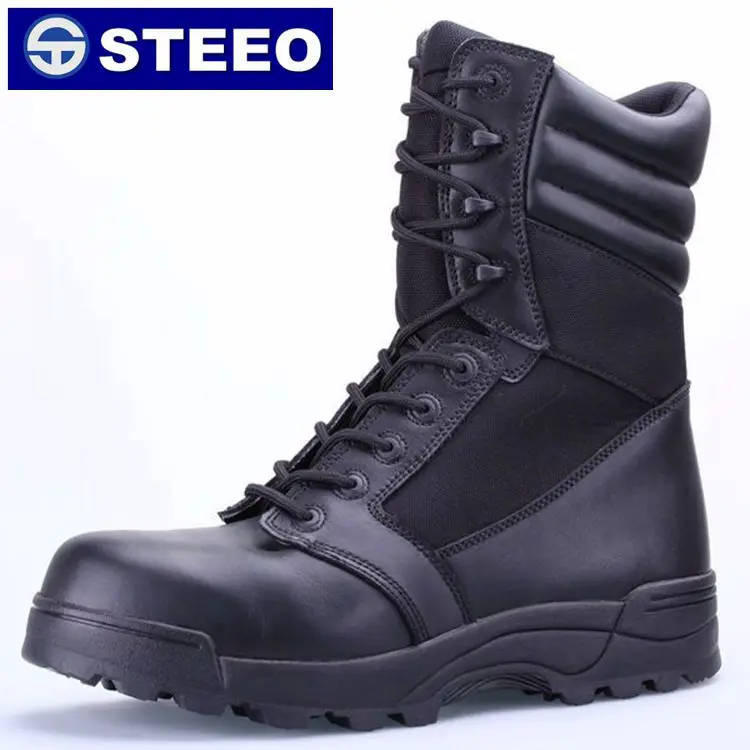 black police work boots