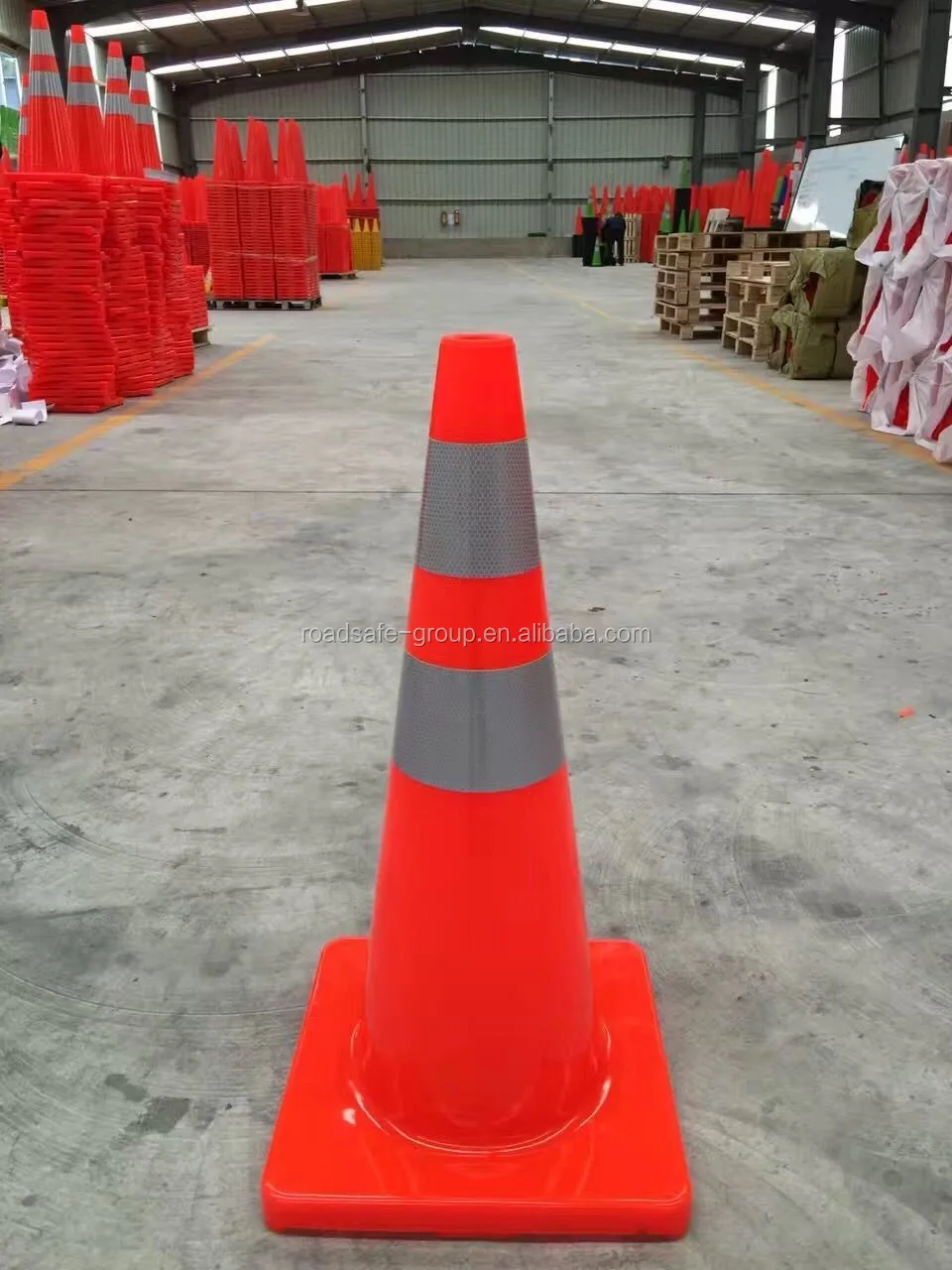 Road Safety 700mm (28") Reflective Collar Traffic Flexible Pvc Cone ...