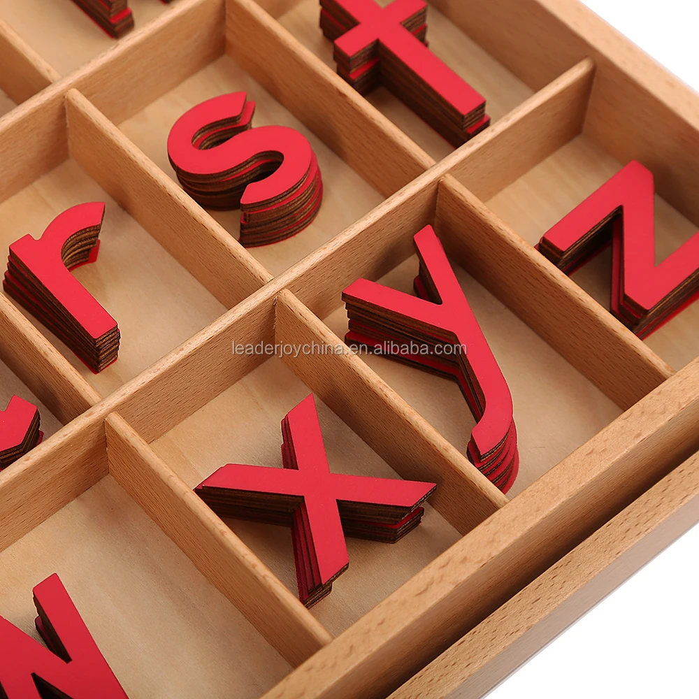 Montessori Language Learning Materials for Spanish Print Moveable Alphabet With Box