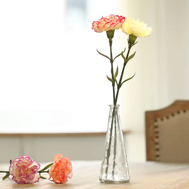 Decoração Da Casa Pequeno Rústico Vaso De Vidro Claro Com Flores  Artificiais - Buy Pequeno Vaso De Vidro Product on Alibaba.com