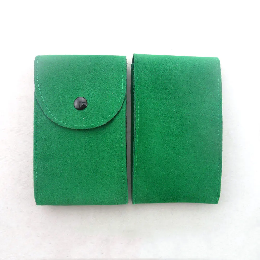 Персонализированный зеленый органайзер для часов, Дорожный Чехол, ремешок для часов, замшевый Бархатный Чехол для часов на заказ