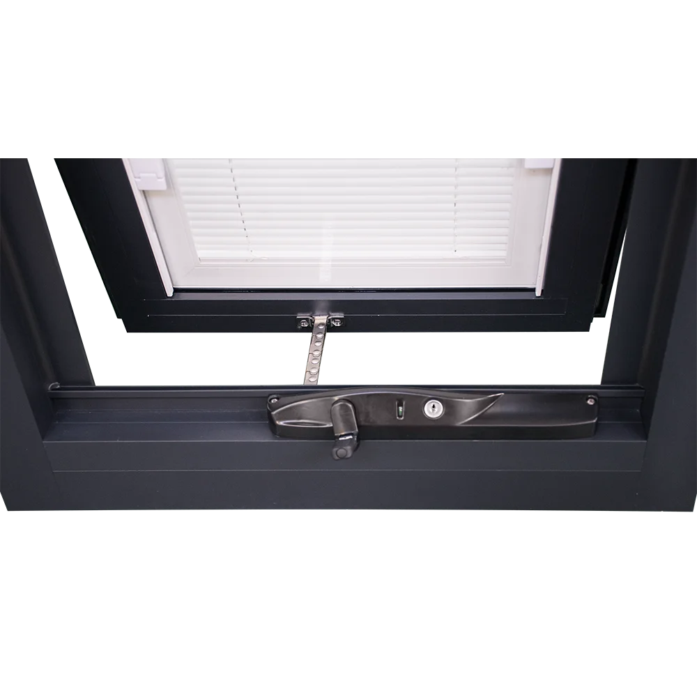YY windows Factory Design Polycarbonate Window NFRC Certificate Awning Retractable Awning windows with Shutter