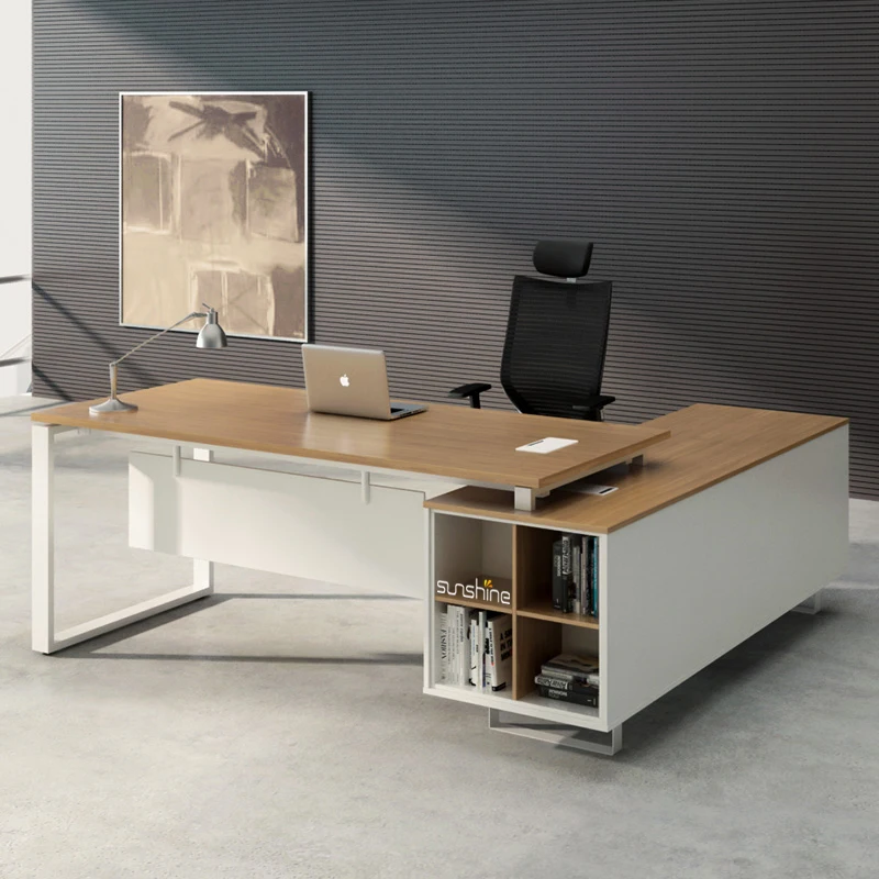 European Executive Office Furniture Desk With Side Return