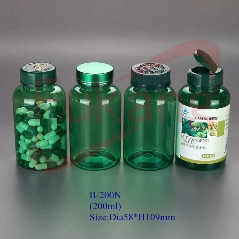 Nutritional Supplement Containers, Clear PET Pharmaceutical Bottles