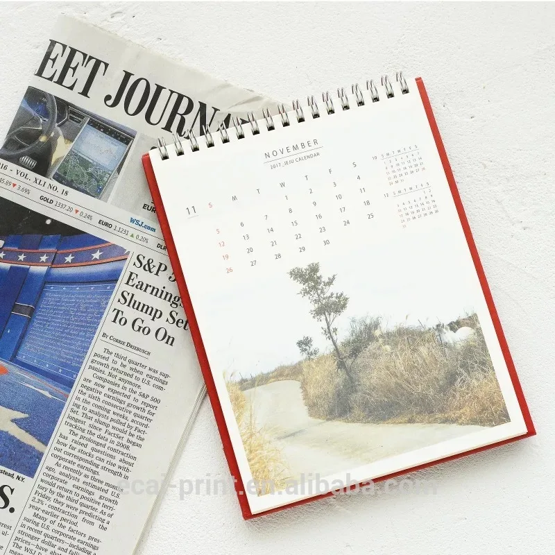 
 Лучшее качество, офисный спиральный Печатный Настольный календарь  