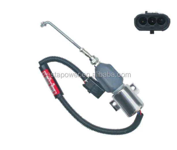 Diesel Stop Solenoid for Engine Parts 13026795 12V Shutdown Solenoid 13026697 24V for TD226B