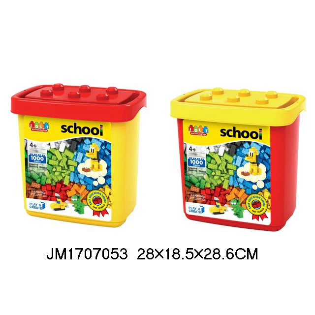 JDLT Blocks DIY Enlighten ABS Plastic 1000 Pcs Funny Bucket Construction technic Blocks