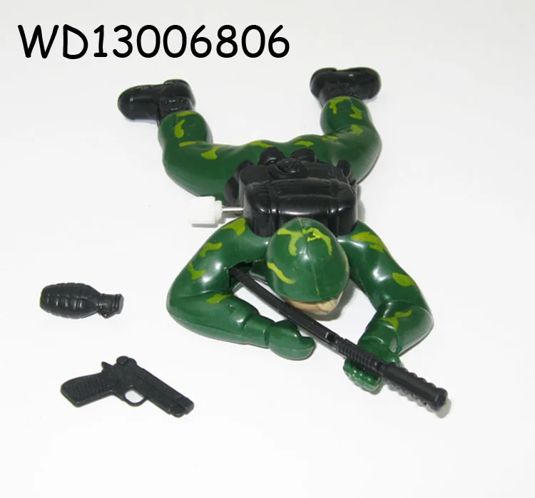 Дешевая заводная пластиковая игрушка-солдат
