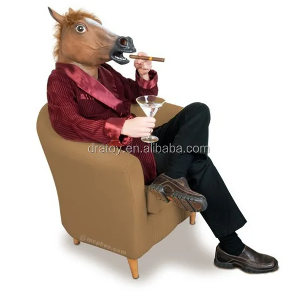 Модная Заводская латексная маска на голову лошади на Хэллоуин оптом