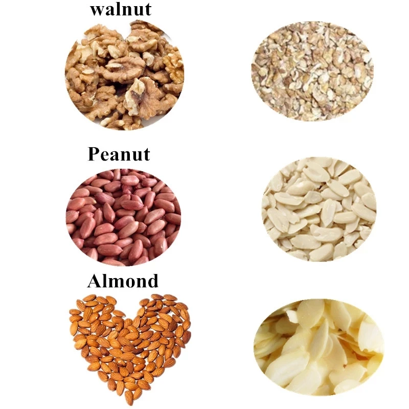Almond Slice Machine Peanut Chip Making Machine Cashew Nut Slicing Chipping Machine