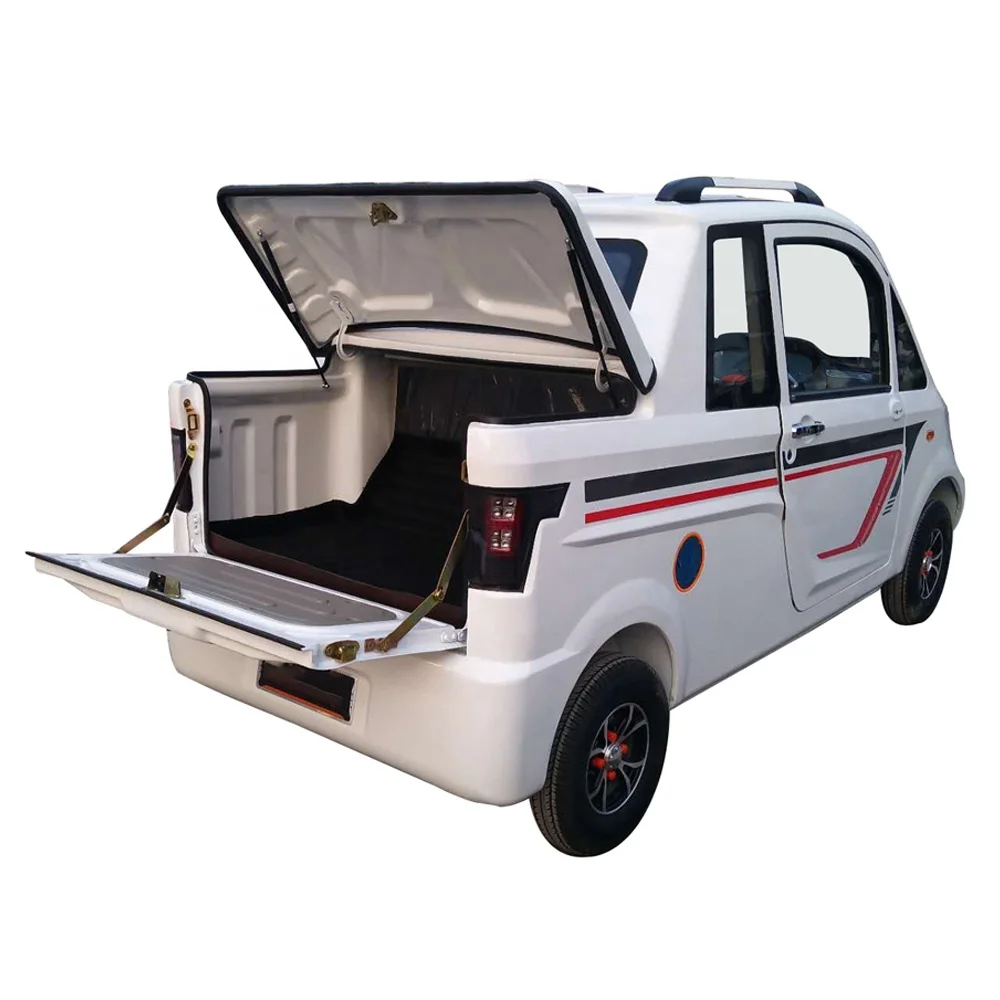 Newest 4 wheel enclosed electric mini scooter delivery car pickup truck in China