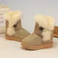 Winter Kids Boots Thick Warm Girls Shoes Children Boot Cotton Padded kids Rubber Boots For Boys