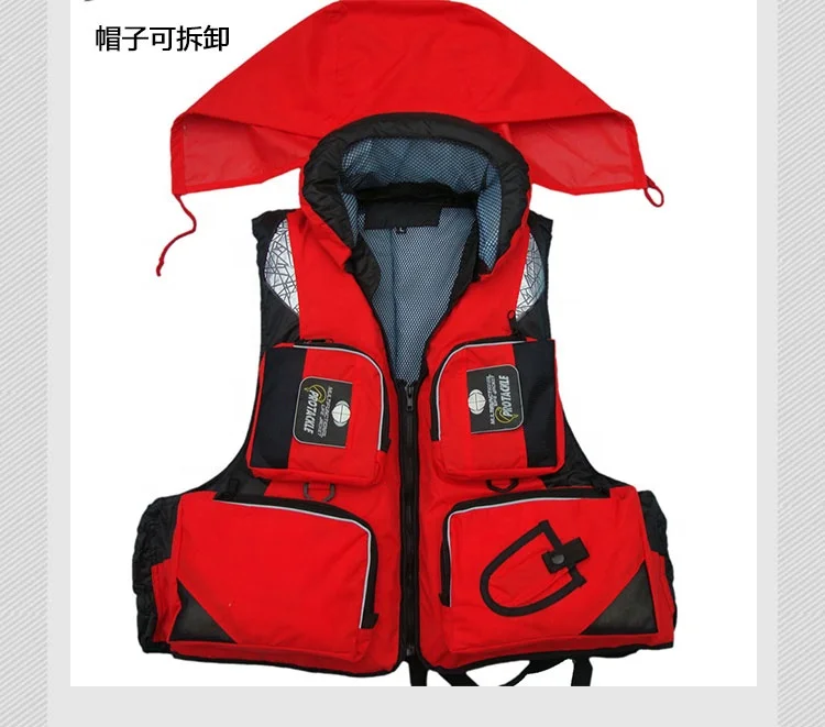 Sea Fishing Life Jacket Detachable Multi-pocket Life-saving Fishing Super  Buoyancy Professional Fishing Life Jacket Adult