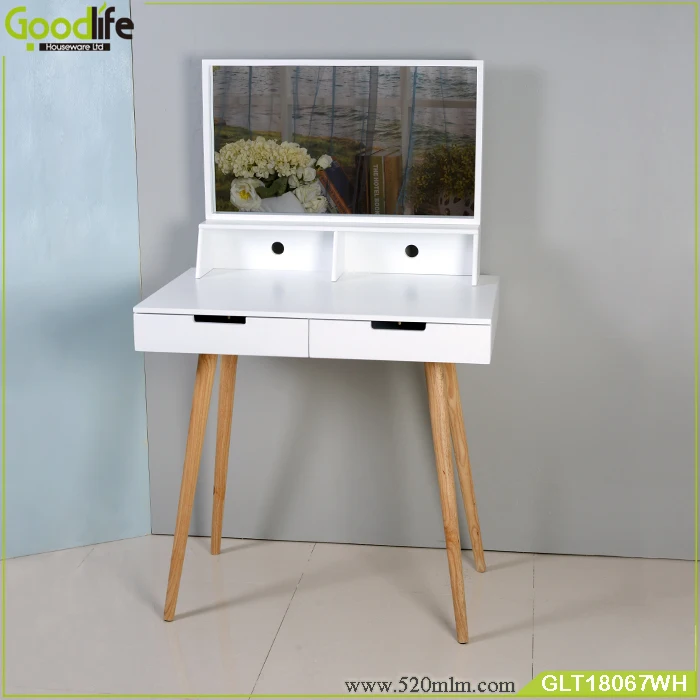 Wooden mirror makeup table with led Light hot sale in USA market