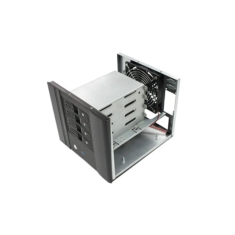 N4 NAS 4-Bayミニタワーサーバーケースファン付きミニITXストレージ