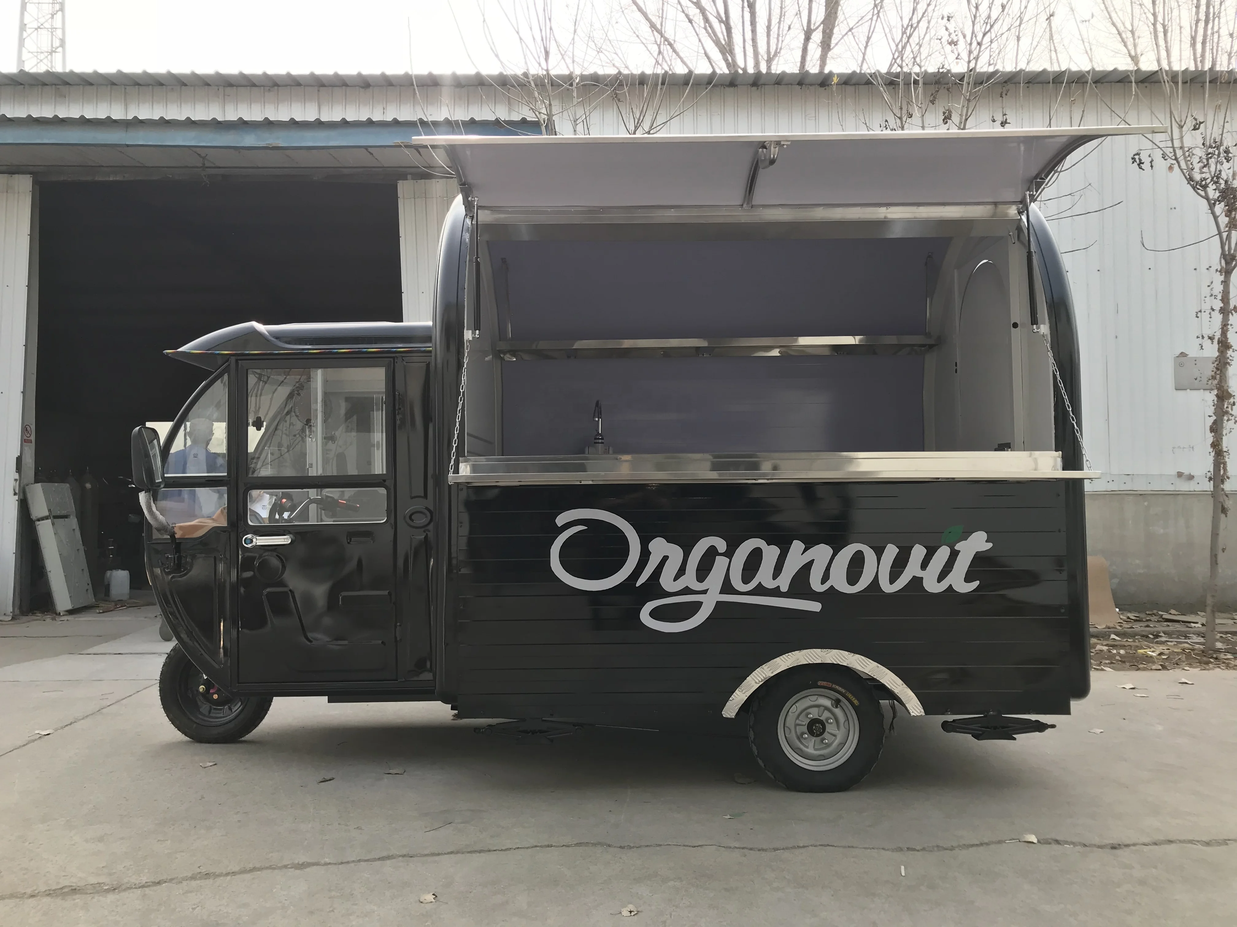 
 Настроиться на открытом воздухе 3 колеса для фаст-фуда киоск тук-продуктовый фургон  